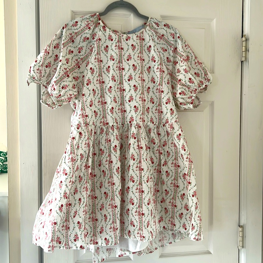 Hill House cotton praire dress floral sz sml